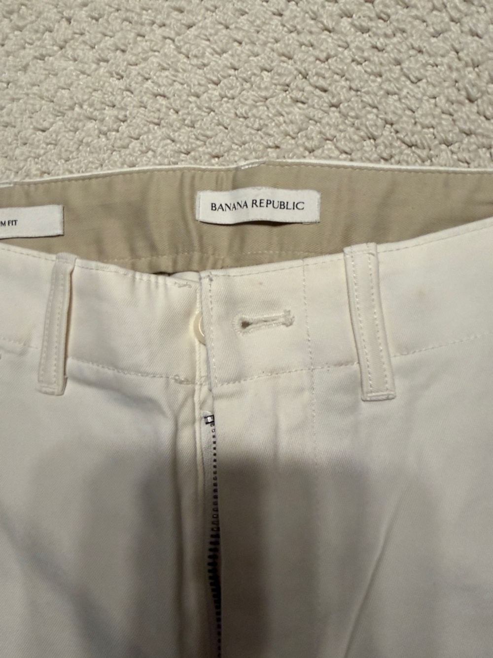 Banana Republic Men's Off-White Chino Pants